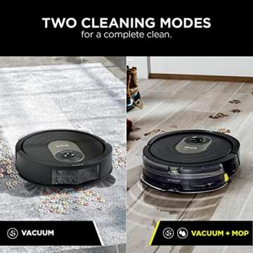 Shark AV2001WD AI VACMOP 2-in-1 Robot Vacuum and Mop with Self-Cleaning Brushroll, Home Mapping, Perfect for Pet Hair,Compatible Alexa,Wi-Fi Black/Brass (Renewed)