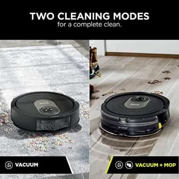 Shark AV2001WD AI VACMOP 2-in-1 Robot Vacuum and Mop with Self-Cleaning Brushroll, Home Mapping, Perfect for Pet Hair,Compatible Alexa,Wi-Fi Black/Brass (Renewed)