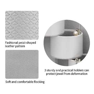 Vlando Gifts 2024 for Women, Girl - Travel Jewelry Oragnizer, 3-Layer Jewelry Storage Box, Travel Essential Accessories for Women, Birthday Gifts for Couples Mom Friends - Grey