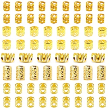 Transform Your Look with Tuefuzy 100 Pcs Gold Hair Jewelry Set for Dreadlocks and Braids