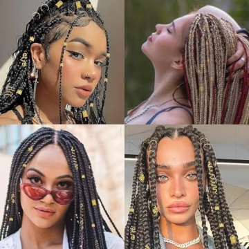 Tuefuzy 100 Pcs Hair Jewelry Braid Metal Decoration