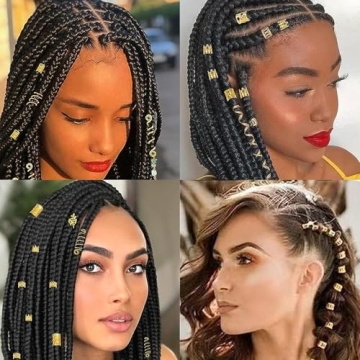 Tuefuzy 100 Pcs Hair Jewelry Braid Metal Decoration