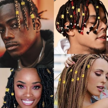 Tuefuzy 100 Pcs Hair Jewelry Braid Metal Decoration