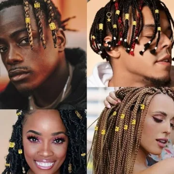 Tuefuzy 100 Pcs Hair Jewelry Braid Metal Decoration