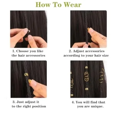 Tuefuzy 100 Pcs Hair Jewelry Braid Metal Decoration