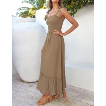 ZESICA Summer Boho Maxi Dress - Stylish Floral Design