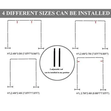 LANGXUN Heavy Duty Gold Backdrop Stand for Events