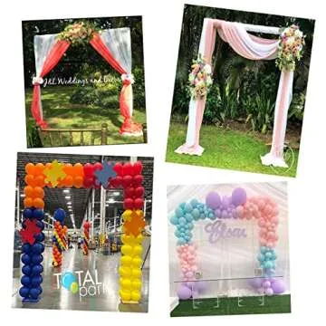 LANGXUN Heavy Duty Gold Backdrop Stand for Events