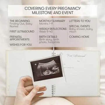 Pregnancy Journal for First-time Moms & Moms who Have Been There, Done That. Gender-Neutral Baby Keepsake. Memory Book for First time Moms
