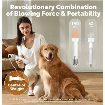 High Velocity Dog Hair Dryer for Pet Grooming