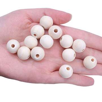 Shop BonaGrand 100pcs 14mm Round Wood Spacer Beads