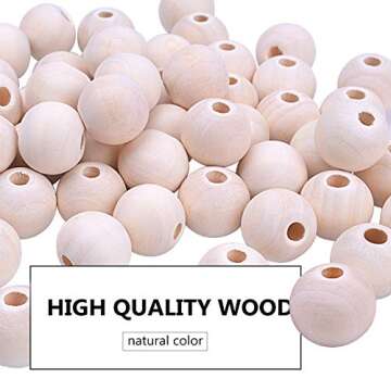 Shop BonaGrand 100pcs 14mm Round Wood Spacer Beads