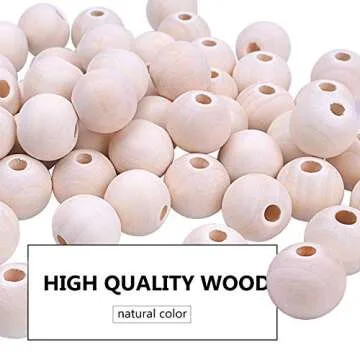 Shop BonaGrand 100pcs 14mm Round Wood Spacer Beads