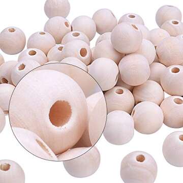 Shop BonaGrand 100pcs 14mm Round Wood Spacer Beads