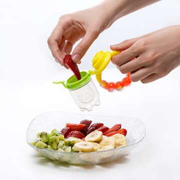 Gedebey Baby Food Feeder Pacifier Pack - Safe & Easy