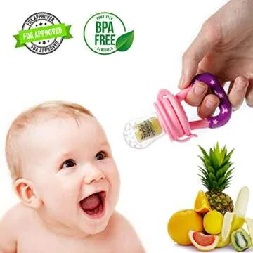 Gedebey Baby Food Feeder Pacifier Pack - Safe & Easy