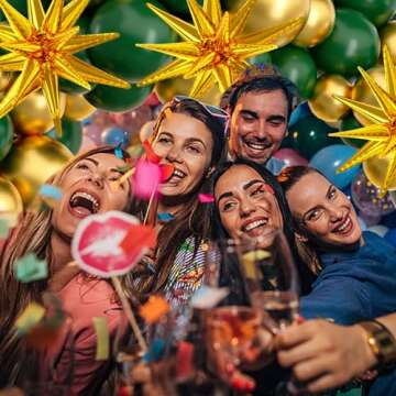 137Pcs Green and Gold Balloon Garland for Events