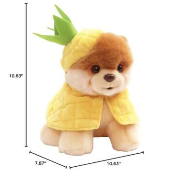 GUND Boo World's Cutest Dog Pineapple Outfit Plush Stuffed Dog Pomeranian, 9"