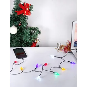 LED Christmas Light Phone Charger USB Cable 50 Inches