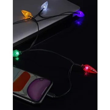 LED Christmas Light Phone Charger USB Cable 50 Inches