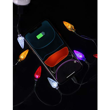 LED Christmas Light Phone Charger USB Cable 50 Inches