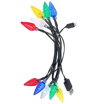 LED Christmas Light Phone Charger USB Cable 50 Inches