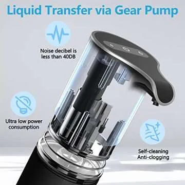 YIKHOM Automatic Liquid Soap Dispenser, Touchless, 5 Level Adjustable Sensor Electric Dish Soap Dispenser, 15.37 oz/450mL Hand Soap Dispenser, USB C Rechargeable for Bathroom Kitchen
