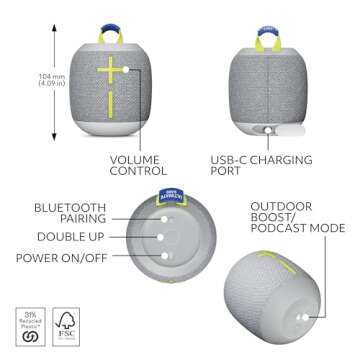 Ultimate Ears WONDERBOOM 4 Portable Bluetooth Speaker