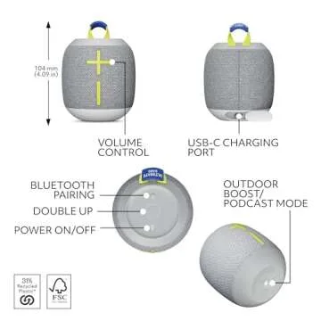 Ultimate Ears WONDERBOOM 4 Portable Bluetooth Speaker
