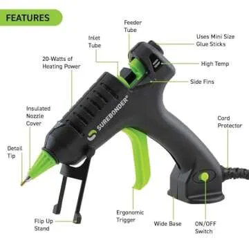 Surebonder H-195F Mini Glue Gun for Precision Crafting