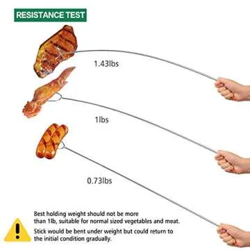M MCIRCO Marshmallow Roasting Sticks,Set of 12 Pack 45'' Telescoping Smores Skewers Hot Dog Extending Stainless Steel Forks for Camping, Campfire, Bonfire Kids, Multicolor,Include 20 Bamboo Skewers