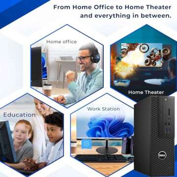 Dell Precision Tower 3420 SFF Desktop Computer, Intel Core i5-6500 3.2GHz, 16GB RAM, 512GB Solid Sta...