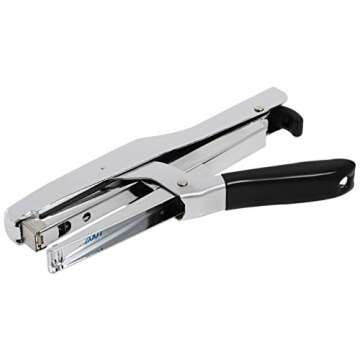 Bostitch Office Plier Stapler, 20 Sheet Capacity, EZ Squeeze Handle, Reduced Effort, No Jam Technology, Chrome