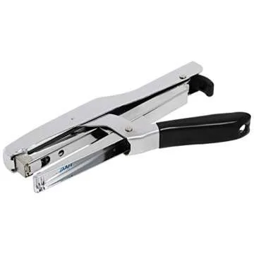 Bostitch Office Plier Stapler, 20 Sheet Capacity, EZ Squeeze Handle, Reduced Effort, No Jam Technology, Chrome