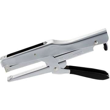 Bostitch Office Plier Stapler, 20 Sheet Capacity, EZ Squeeze Handle, Reduced Effort, No Jam Technology, Chrome