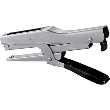Bostitch Office Plier Stapler, 20 Sheet Capacity, EZ Squeeze Handle, Reduced Effort, No Jam Technology, Chrome