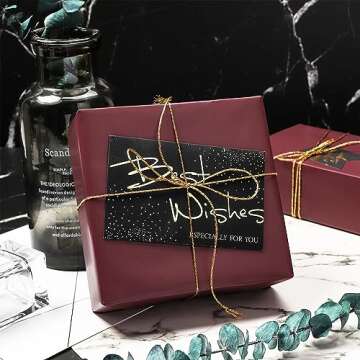 RUSPEPA Wine Red Wrapping Paper Solid Color- Mini Roll - for Christmas, Wedding, Birthday, Shower, Congrats, and Holiday - 17 Inches X 32.8 Feet