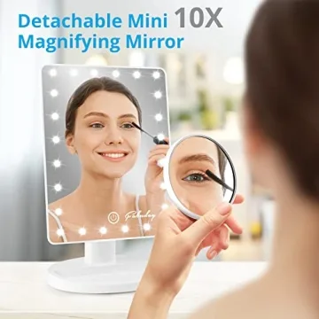 Fabuday Lighted Makeup Mirror with Detachable Magnification