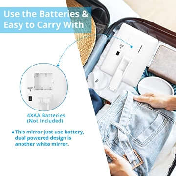 Fabuday Lighted Makeup Mirror with Detachable Magnification