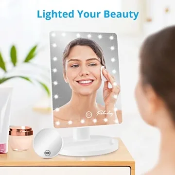 Fabuday Lighted Makeup Mirror with Detachable Magnification