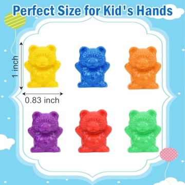 Timoo Colored Counting Bears - 60 PCS Learning Toys