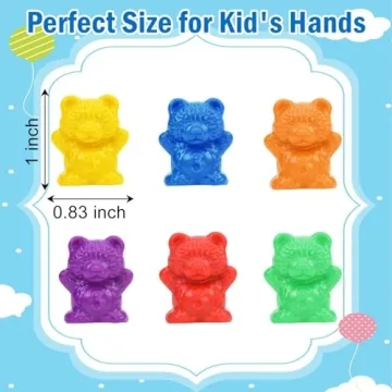 Timoo Colored Counting Bears - 60 PCS Learning Toys
