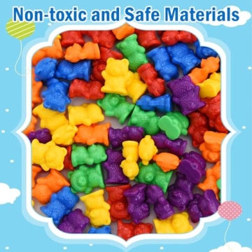 Timoo Colored Counting Bears - 60 PCS Learning Toys