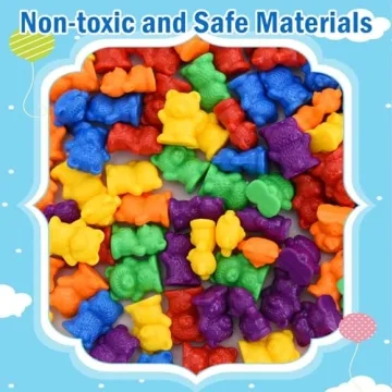 Timoo Colored Counting Bears - 60 PCS Learning Toys