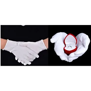Soft Cotton Gloves for Coin and Jewelry Protection
