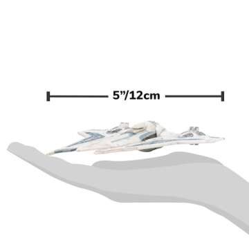 Star Wars Micro Galaxy Squadron Bo-Katan’s Gauntlet Fighter (Armada Edition) - 5-inch Vehicle with Rotating Wings and 1-Inch Micro Figure Accessory