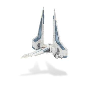 Star Wars Micro Galaxy Squadron Bo-Katan’s Gauntlet Fighter (Armada Edition) - 5-inch Vehicle with Rotating Wings and 1-Inch Micro Figure Accessory