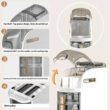 WEAFIEO Slimline Bathroom Storage Cabinet for Small Spaces