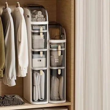 WEAFIEO Slimline Bathroom Storage Cabinet for Small Spaces