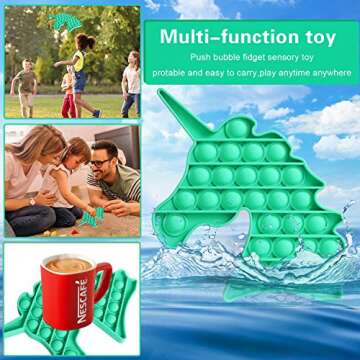 St. Patrick's Day Toy Sets Packs Stress Anxiety Relief Assortment Toys for Autistic ADHD HDD Kids Adults, Marble Mesh Squeeze Pop Tubes Sensory Toys Stocking Stuffers for Kids (AZ)